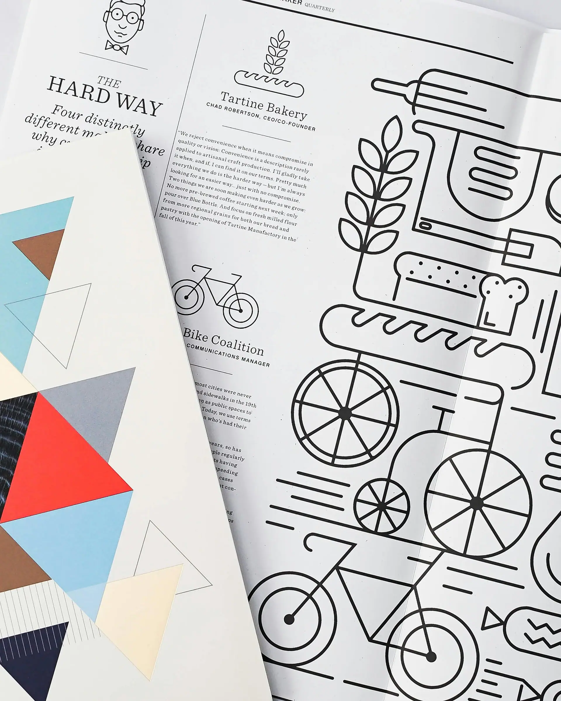 A visual identity layout exploring grid, type, and composition.